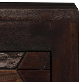 Mesa de cabeceira em madeira recuperada maciça 40x30x50 cm