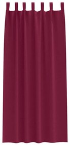 Cortinas 2 pcs Vinho Vermelho 245 x 140 cm Poliéster