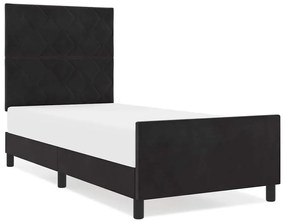Estrutura de Cama vidaXL Preta 90x200 cm Veludo