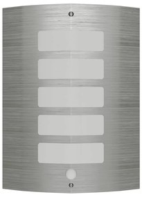 Lâmpada de parede / Aço inoxidável, Prata forma de cilindro com Sensor