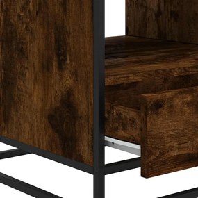 Mesa de centro 100x50x45cm deriv. madeira/metal carvalho fumado