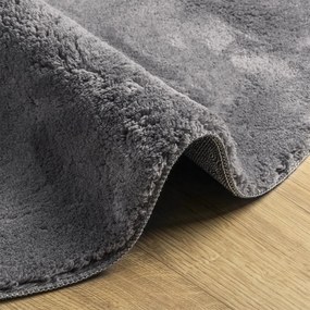 Tapete pelo curto macio e lavável HUARTE Ø 160 cm antracite