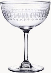 Taças de champanhe em cristal artesanal Ovals, conjunto de 2