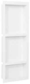 151399 vidaXL Habitáculo chuveiro c/ 3 compartimentos 41x99x9 cm branco mate
