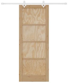 Porta Deslizante vidaXL com Conjunto de Ferragens 83x211 cm Madeira Ma