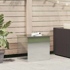 vidaXL Caixa de Armazenamento Externa Prateado 55 x 50,5 x 50 cm Aço