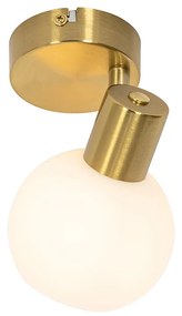 Projetores Art Deco Dourado com Vidro Opalino Ajustável - Anouk Art Deco