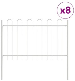 vidaXL Cerca para Jardim Branco 13.6 x 1.2 m