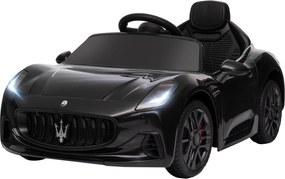 Carro elétrico para crianças com licença Maserati Gran Turismo Folgore, 12 V com comando à distância, para crianças dos 3 aos 5 anos, preto