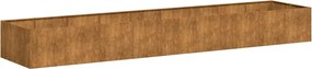 vidaXL Floreira enferrujada 360x80x40 cm aço resistente