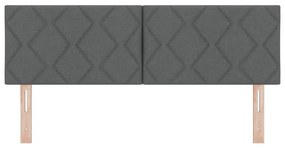 Cabeceira Design Blocos Diamante Cinza Escuro 160 cm Tecido