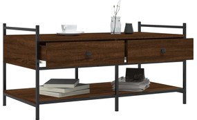 Mesa centro 99x50x50 cm derivados de madeira carvalho castanho