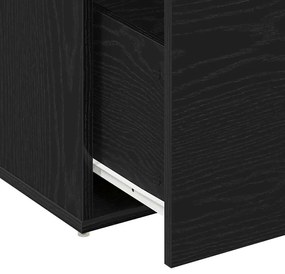 Banco de Hall vidaXL Preto Carvalho 80x40x45 cm Madeira de Engenharia
