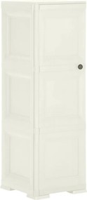vidaXL Armário de plástico 40x43x125 cm design de madeira cor baunilha