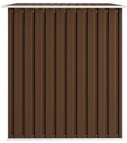 Abrigo de jardim 57x205x178 cm aço castanho