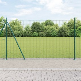 vidaXL Postes de Cerca com Placas de Base 26 pcs Ø32mm 83,5cm Aço Galvanizado