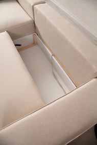 Sofá-Cama de Canto Pırlo – Ecru – 260x78x170 cm