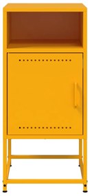 Mesa de cabeceira 36x39x78 cm aço amarelo mostarda