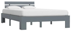 283168 vidaXL Estrutura de cama 120x200 cm pinho maciço cinzento