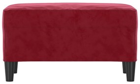 Banco 70x35x41 cm veludo vermelho tinto