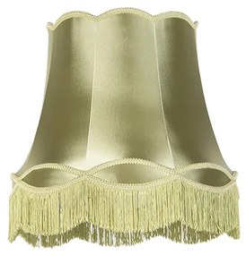 Abajur de seda verde 45 cm - Granny Retro