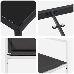 Conjunto de Jantar de Jardim de 5 Peças com Almofadas de Textileno Bra