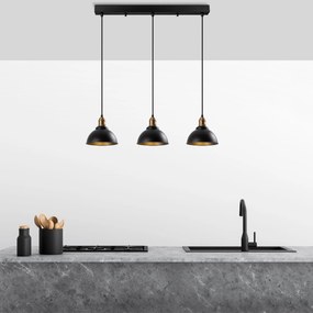 Candeeiro de Teto Varzan – Preto Antigo – 70 x 21 x 117 cm