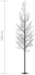 Árvore de Natal 1200 LEDs flor cerejeira luz colorida 400 cm