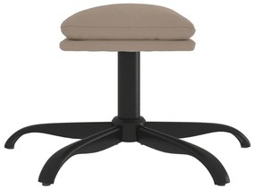 Apoio de pés tecido de microfibra 60x60x36 cm cinza-claro