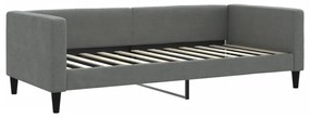 Sofá-cama c/ gavetão/gavetas 100x200 cm tecido cinzento-escuro