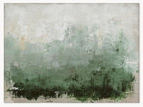 Quadro em tela artesanal New Story, com moldura de madeira