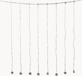 Cortina de luzes LED para interior e exterior com temporizador Mackenzie Stars, âmbar