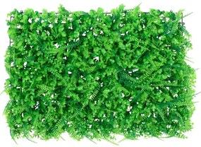Vedação de folhas de feto artificiais 6 pcs 40x60 cm verde