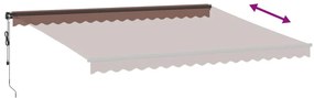 Toldo retrátil automático 450x350 cm castanho