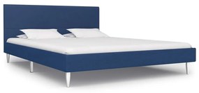280953 vidaXL Estrutura de cama 140x200 cm tecido azul
