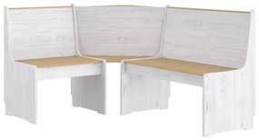 3 pcs conjunto de jantar REINE pinho maciço castanho mel/branco
