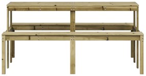 Mesa de piquenique 160x134x75 cm madeira de pinho impregnada