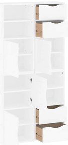 Móveis de apoio 4 pcs ODDA pinho de madeira maciça branco