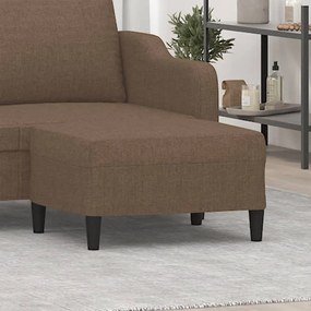 vidaXL Apoio de pés 70x55x41 cm tecido castanho