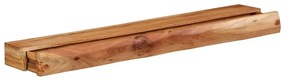 Prateleiras parede 2 pcs 100x17x8 cm madeira de acácia maciça