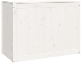 Caixa para roupa 88,5x44x66 cm madeira de pinho maciça branco