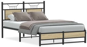 Estrutura cama s/ colchão derivados de madeira carvalho sonoma