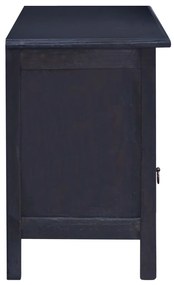 Móvel de TV 100x30x45 cm mogno maciço castanho café preto-claro