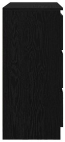 Aparador 80x35x76 cm derivados de madeira carvalho preto