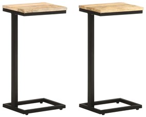 Mesas de apoio 2 pcs 31,5x24,5x64,5 cm mangueira áspera