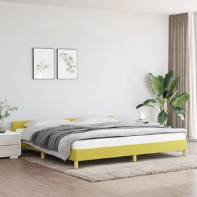 vvidaXL Estrutura de cama com cabeceira 200x200 cm tecido verde