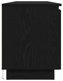 Estante de TV vidaXL com LED Carvalho Preto 180x38x49 cm Madeira Engen