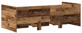 Cama Twin Rústica da Madeira Velha Madeira Engenheirada 90 x 200 cm