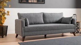 Sofá de 3 Lugares Bella – Cinzento – 208 cm x 85 cm x 81 cm