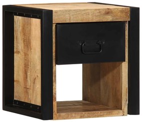 Mesa de cabeceira 40x35x40 cm madeira maciça manga áspera